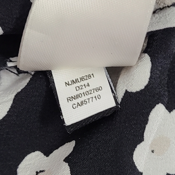 KATE SPADE Mini Faye 100% Silk Floral Print Shirt Dress Women's Size XXS - Picture 14 of 15